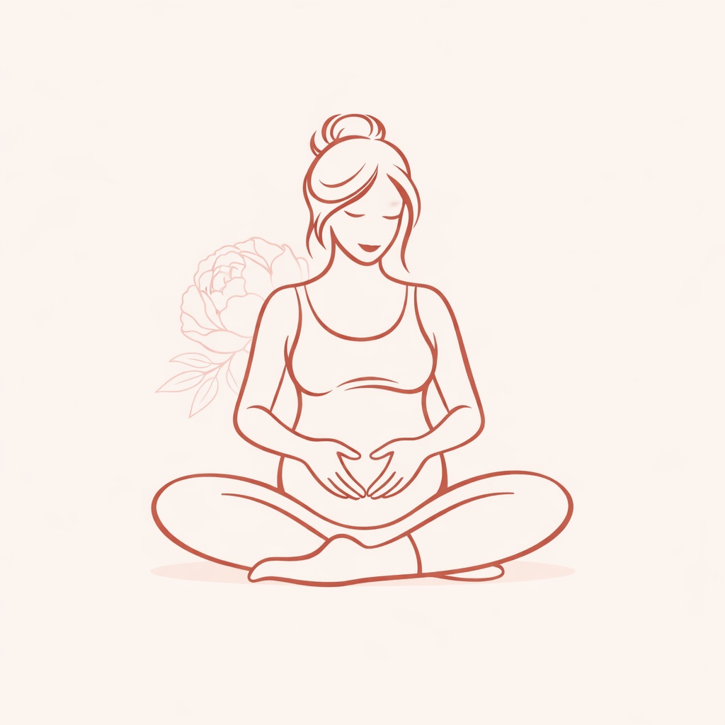 Illustration yoga prénatal